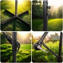PARASOL OGRODOWY SKŁADANY 6 SEGMENTOWY 350 CM Z POKROWCEM I LAMPKAMI PLONOS PL-882