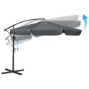 PARASOL OGRODOWY SKŁADANY 8 SEGMENTOWY 350 CM Z POKROWCEM PLONOS PL-881