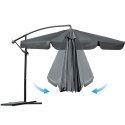 PARASOL OGRODOWY SKŁADANY 8 SEGMENTOWY 350 CM Z POKROWCEM PLONOS PL-881