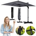 PARASOL OGRODOWY SKŁADANY 8 SEGMENTOWY 420 CM Z POKROWCEM PLONOS PL-883