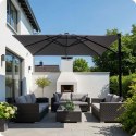 PARASOL OGRODOWY SKŁADANY 8 SEGMENTOWY 420 CM Z POKROWCEM PLONOS PL-883