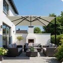 PARASOL OGRODOWY SKŁADANY 8 SEGMENTOWY 420 CM Z POKROWCEM PLONOS PL-883
