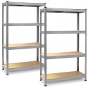 REGAŁ METALOWY MAGAZYNOWY ZESTAW 2 SZT 150 X 75 X 30 CM PLONOS PL-700
