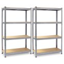 REGAŁ METALOWY MAGAZYNOWY ZESTAW 2 SZT 150 X 75 X 30 CM PLONOS PL-700