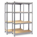 REGAŁ METALOWY MAGAZYNOWY ZESTAW 2 SZT 150 X 75 X 30 CM PLONOS PL-700