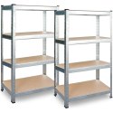 REGAŁ METALOWY MAGAZYNOWY ZESTAW 2 SZT 174 X 80 X 40 CM PLONOS PL-701