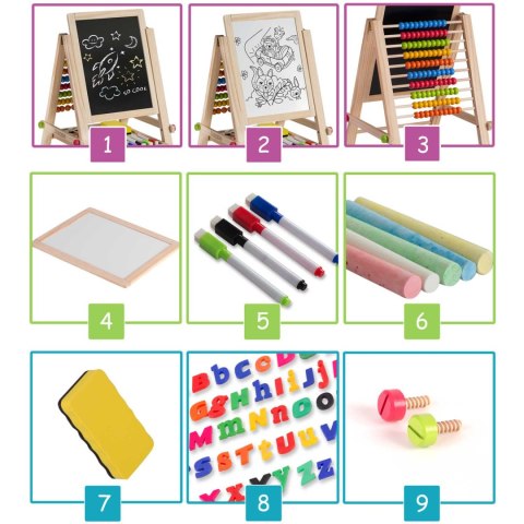 SKŁADANA MAGNETYCZNA KREDOWA TABLICA RICOKIDS SKŁADANA MAGNETYCZNA KREDOWA TABLICA RICOKIDS