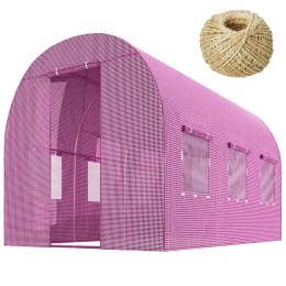 TUNEL OGRODOWY 2 X 3 M (6M2) RÓŻOWY PLONOS