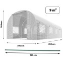 TUNEL OGRODOWY 2 X 4,5 M (9 M2) BIAŁY PLONOS