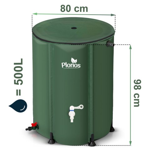 ZBIORNIK NA DESZCZÓWKĘ 500 L PLONOS PL-521 ZBIORNIK NA DESZCZÓWKĘ 500 L PLONOS PL-521