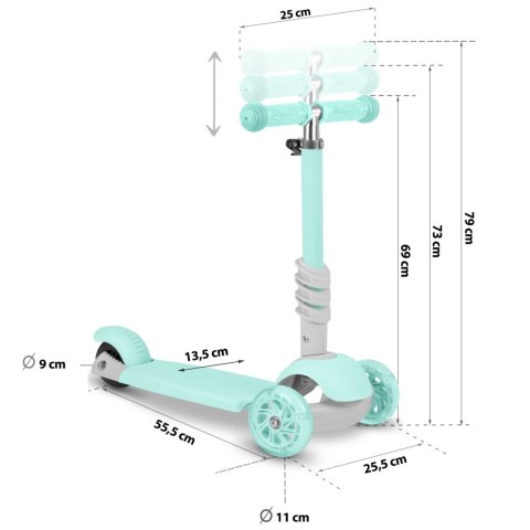 HULAJNOGA TRÓJKOŁOWA RICOKIDS BUGGY - MIĘTOWA HULAJNOGA TRÓJKOŁOWA RICOKIDS BUGGY - MIĘTOWA