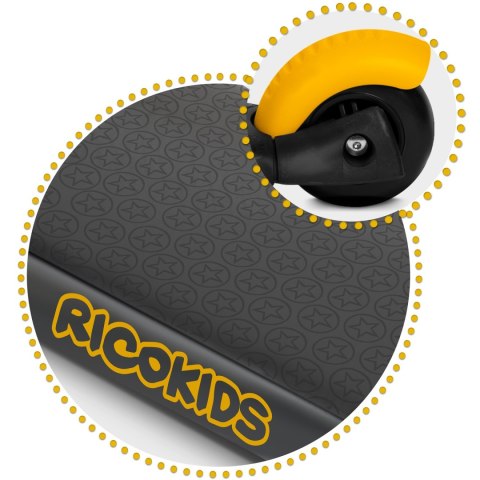 HULAJNOGA TRÓJKOŁOWA RICOKIDS CUBI - CZARNO-POMARAŃCZOWA HULAJNOGA TRÓJKOŁOWA RICOKIDS CUBI - CZARNO-POMARAŃCZOWA