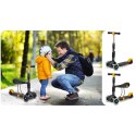 HULAJNOGA TRÓJKOŁOWA RICOKIDS CUBI - CZARNO-POMARAŃCZOWA