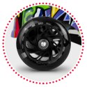 HULAJNOGA TRÓJKOŁOWA RICOKIDS PIKO - CZARNA W KOLOROWE WZORY