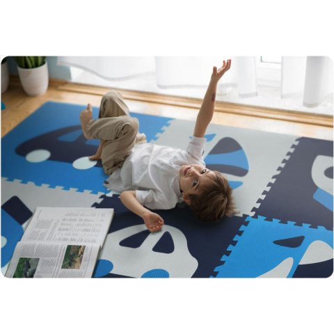 MATA PIANKOWA PUZZLE 180X180CM 9 SZT NIEBIESKA MATA PIANKOWA PUZZLE 180X180CM 9 SZT NIEBIESKA