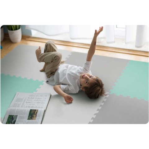 MATA PIANKOWA PUZZLE 180X180CM 9 SZT SZARO MIĘTOWA MATA PIANKOWA PUZZLE 180X180CM 9 SZT SZARO MIĘTOWA