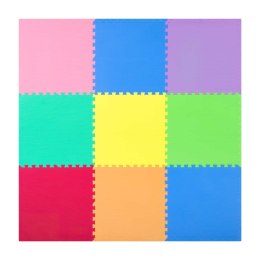 MATA PIANKOWA PUZZLE 180X180CM 9 SZT WIELOKOLOROWA