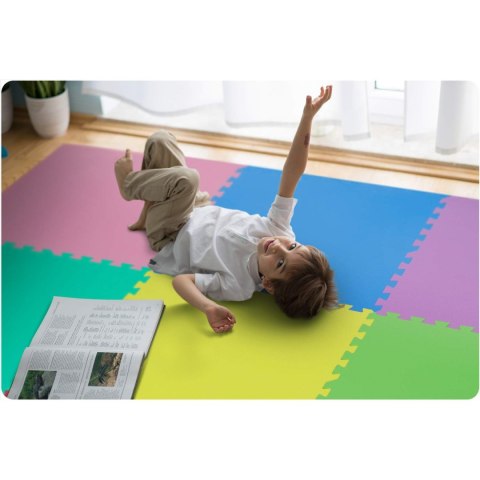 MATA PIANKOWA PUZZLE 180X180CM 9 SZT WIELOKOLOROWA MATA PIANKOWA PUZZLE 180X180CM 9 SZT WIELOKOLOROWA