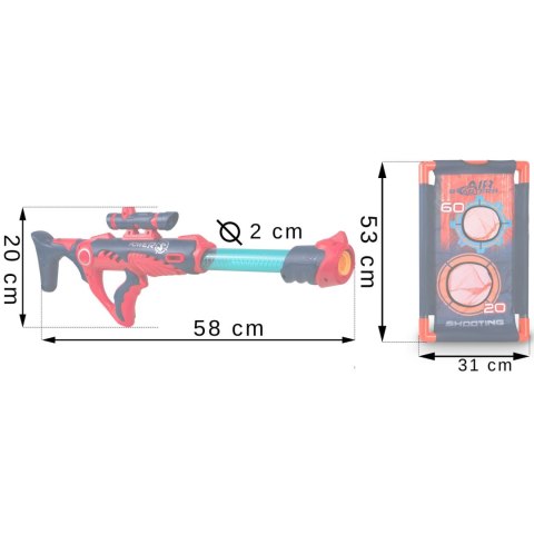 PISTOLET NA PIŁKI Z TARCZĄ RICOKIDS 772700 PISTOLET NA PIŁKI Z TARCZĄ RICOKIDS 772700