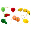 DREWNIANA ZABAWKA KOSZYK Z OWOCAMI DO KROJENIA 9 SZT RK-870 RICOKIDS