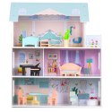 DUŻY DREWNIANY DOMEK DLA LALEK 3-PIĘTROWY RICOKIDS RK-878