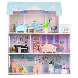 DUŻY DREWNIANY DOMEK DLA LALEK 3-PIĘTROWY RICOKIDS RK-878
