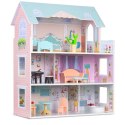DUŻY DREWNIANY DOMEK DLA LALEK 3-PIĘTROWY RICOKIDS RK-878