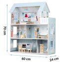 DUŻY DREWNIANY DOMEK DLA LALEK 3-PIĘTROWY RICOKIDS RK-878