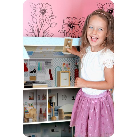 DUŻY DREWNIANY DOMEK DLA LALEK 3-PIĘTROWY RICOKIDS RK-878 DUŻY DREWNIANY DOMEK DLA LALEK 3-PIĘTROWY RICOKIDS RK-878