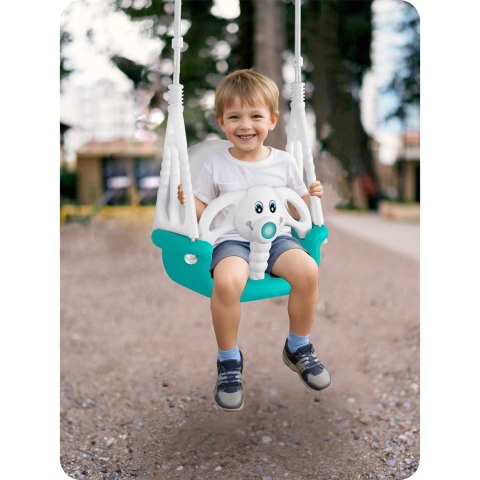 HUŚTAWKA KUBEŁKOWA SŁONIK 3W1 RICOKIDS TURKUSOWA HUŚTAWKA KUBEŁKOWA SŁONIK 3W1 RICOKIDS TURKUSOWA