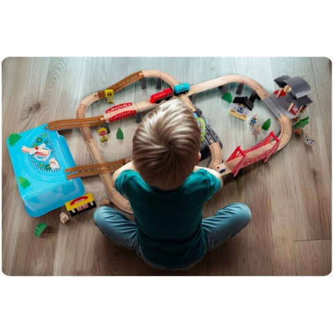 KOLEJKA DREWNIANA MIASTECZKO 100 SZT RK-879 RICOKIDS KOLEJKA DREWNIANA MIASTECZKO 100 SZT RK-879 RICOKIDS