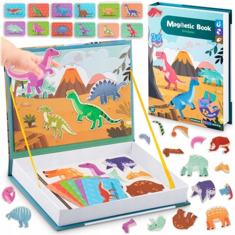 KSIĄŻKA MAGNETYCZNA PUZZLE DINOZAURY RK-770 KSIĄŻKA MAGNETYCZNA PUZZLE DINOZAURY RK-770