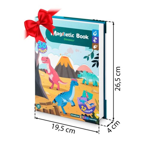 KSIĄŻKA MAGNETYCZNA PUZZLE DINOZAURY RK-770 KSIĄŻKA MAGNETYCZNA PUZZLE DINOZAURY RK-770