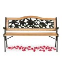 ŁAWKA PARKOWA Z OPARCIEM 123,5 X 74 X 48 CM GARDI ROSE SOFOTEL