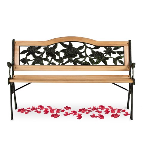 ŁAWKA PARKOWA Z OPARCIEM 123,5 X 74 X 48 CM GARDI ROSE SOFOTEL ŁAWKA PARKOWA Z OPARCIEM 123,5 X 74 X 48 CM GARDI ROSE SOFOTEL