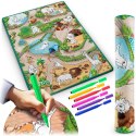 MATA DO MALOWANIA 90 X 120 CM + MARKERY ALKOHOLOWE 80 SZT RICOKIDS