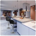 HOKER BAROWY Z OPARCIEM CASTEL CZARNY - 2 SZT