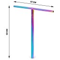 KIEROWNICA T-BAR SOKE DO HULAJNOGI WYCZYNOWEJ NEOCHROME 63 CM