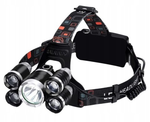 Latarka czołowa 5 x LED T6 CREE Latarka czołowa 5 x LED T6 CREE