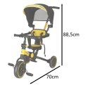 ROWEREK TRÓJKOŁOWY TRIKE FIX V4 ŻÓŁTO-CZARNY Z DASZKIEM