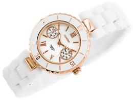 ZEGAREK DAMSKI LONGBO - CHANNEL - WHITE/GOLD (Zx610A)