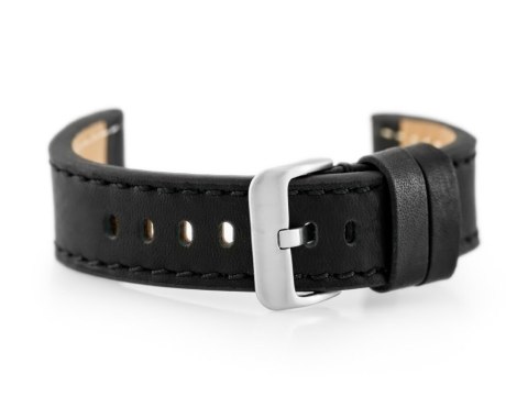 PASEK SKÓRZANY DO ZEGARKA W48 - PREMIUM - CZARNY/CZARNE - 22MM PASEK SKÓRZANY DO ZEGARKA W48 - PREMIUM - CZARNY/CZARNE - 22MM