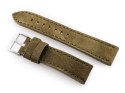PASEK SKÓRZANY DO ZEGARKA W48 - PREMIUM - OLIWKOWY - 22MM