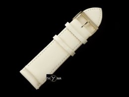 PASEK SKÓRZANY DO ZEGARKA - BEŻOWY/ZŁOTY - 24MM