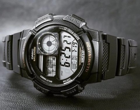 ZEGAREK MĘSKI CASIO AE-1000W-1AV - WORLD TIME + BOX ZEGAREK MĘSKI CASIO AE-1000W-1AV - WORLD TIME + BOX