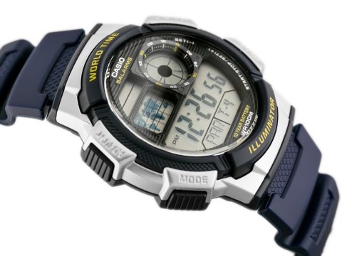 ZEGAREK MĘSKI CASIO AE-1000W 2AV (ZD073E) - WORLD TIME + BOX ZEGAREK MĘSKI CASIO AE-1000W 2AV (ZD073E) - WORLD TIME + BOX