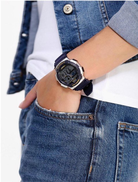 ZEGAREK MĘSKI CASIO AE-1000W 2AV (ZD073E) - WORLD TIME + BOX ZEGAREK MĘSKI CASIO AE-1000W 2AV (ZD073E) - WORLD TIME + BOX