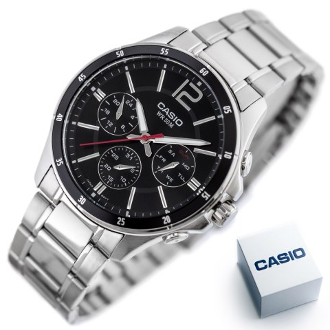 ZEGAREK MĘSKI CASIO MTP-1374D 1AV (ZD063B) + BOX ZEGAREK MĘSKI CASIO MTP-1374D 1AV (ZD063B) + BOX