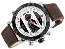 ZEGAREK MĘSKI NAVIFORCE - NF9097 (ZN043A) - BROWN/SILVER