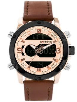 ZEGAREK MĘSKI NAVIFORCE - NF9097 (ZN043E) - BROWN/ROSEGOLD